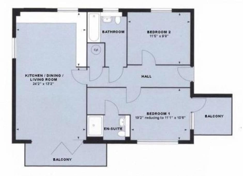 Stunning Apartment, Balconies, Private Beach, Coast Path Чарлстаун Экстерьер фото